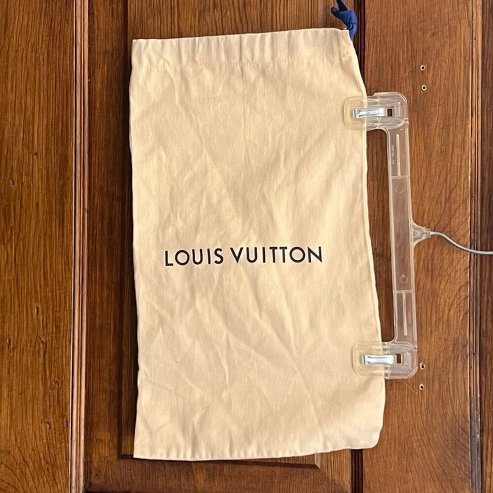 Authentic Louis Vuitton Dust Bag Cover w Drawstring Cream Beige 15.5" x 9"